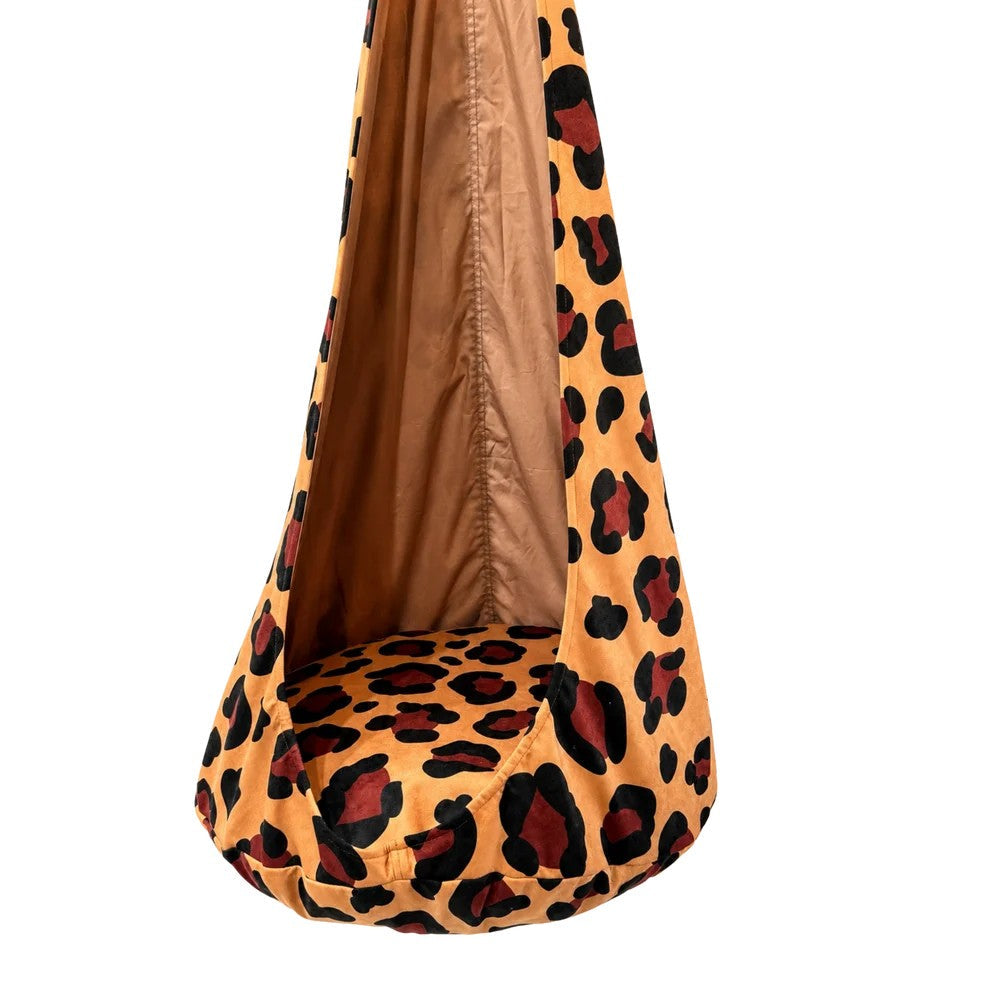 bees&blooms lasten cocoon-keinu XXL leopardikuosi, tuotekuva 2