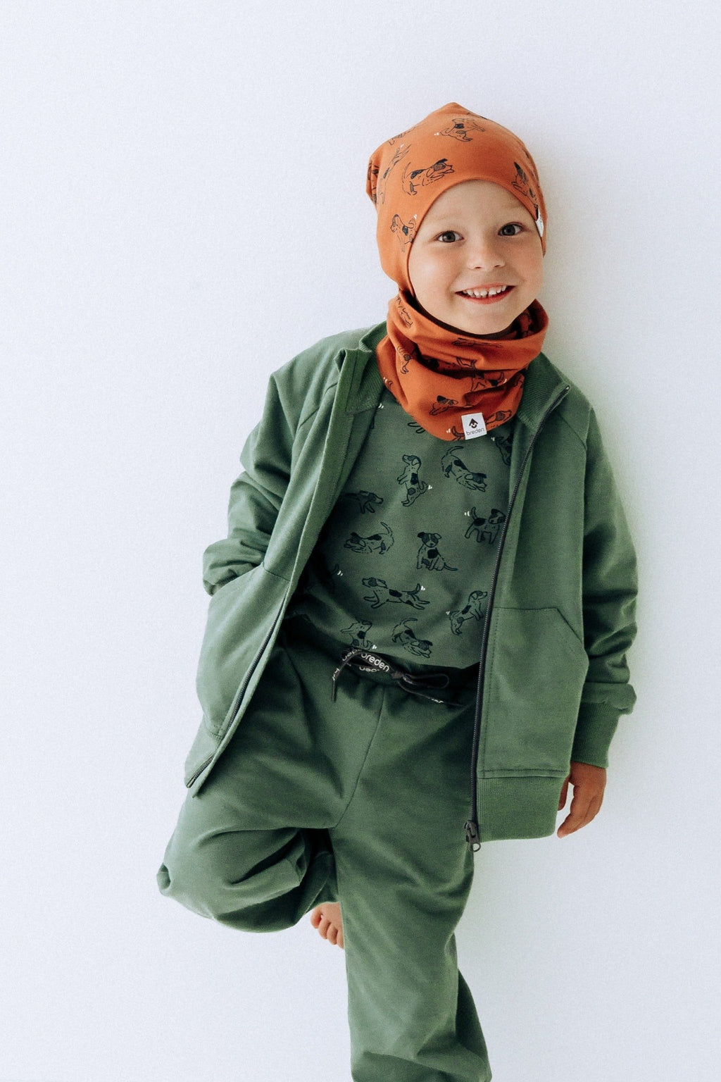 Cotton Beanie Hat With Folds DARGO - Copper Dogs