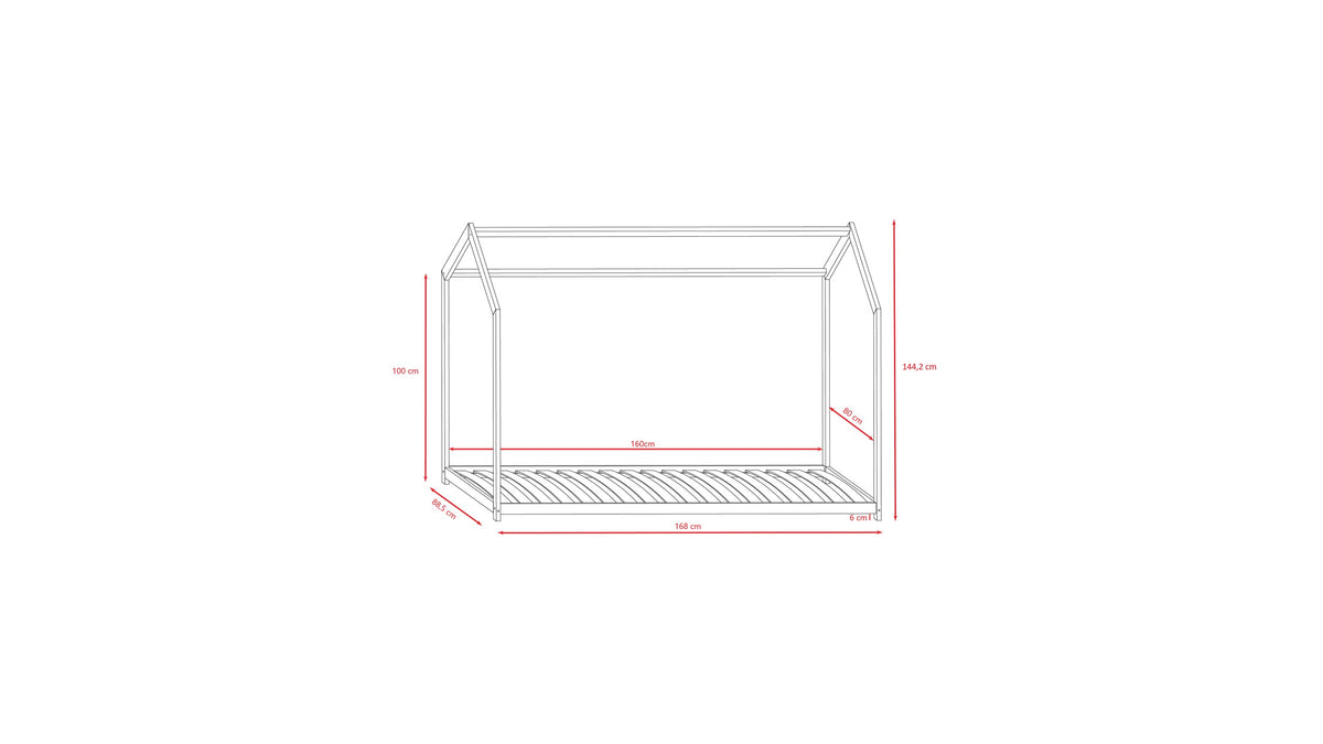 Talosänky Bella - Valkoinen