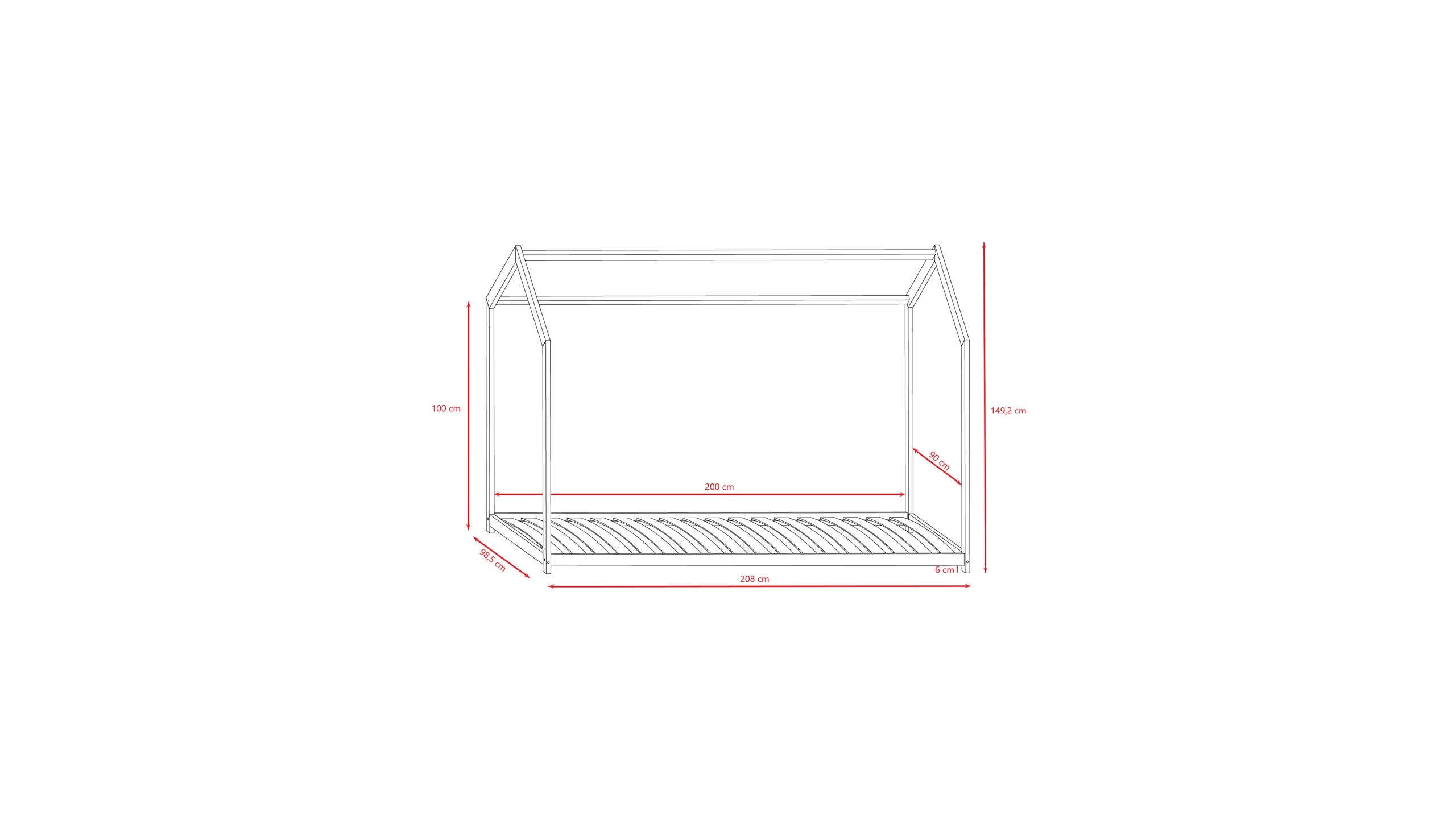 House Bed Bella - White