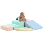 Soft Play 5 Foam Block Set - Light Pastel Corner Climber
