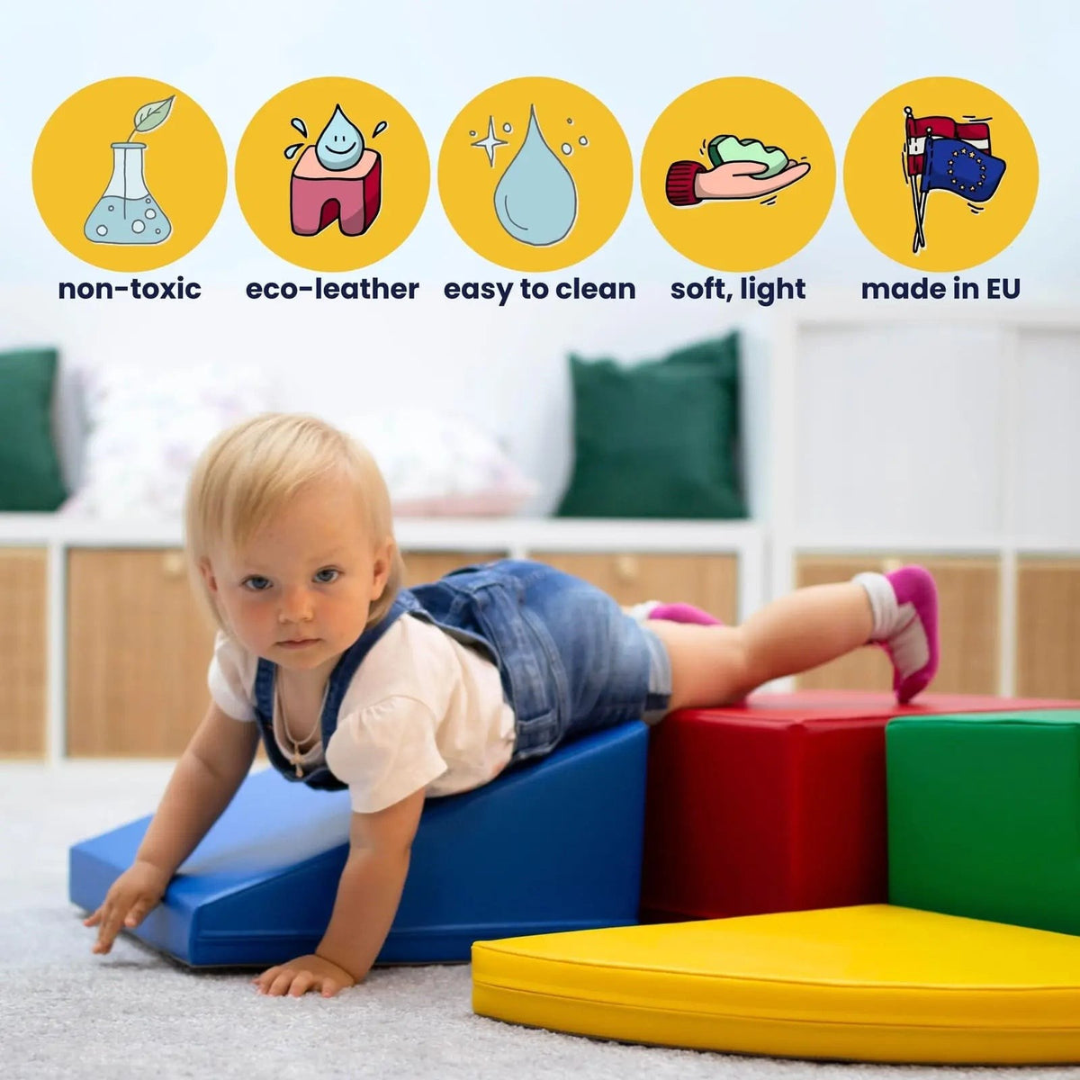 Montessori pehmoleikkisetti – Sateenkaari
