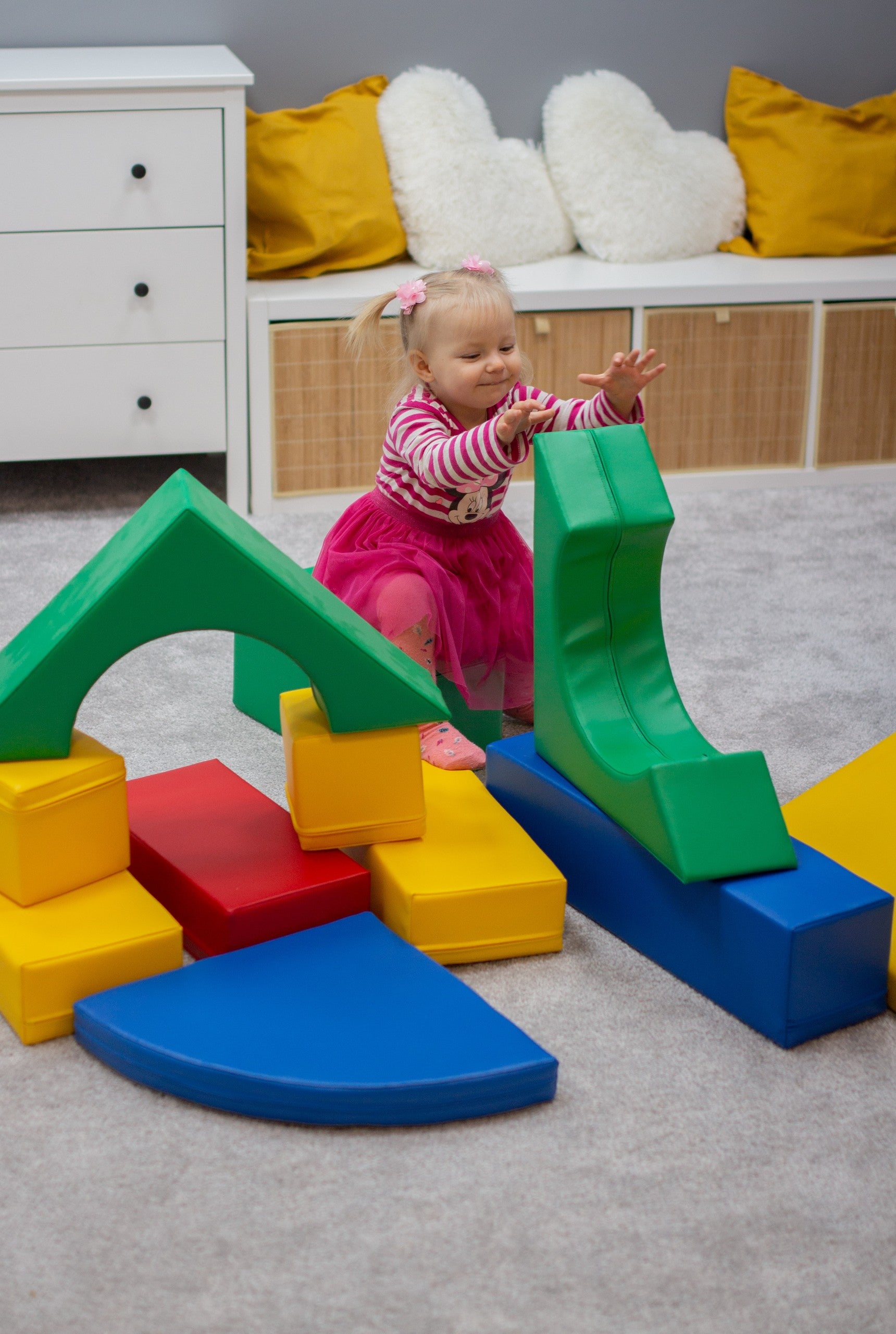 Soft Play 10 Foam Block Set - Multicolor Creativity
