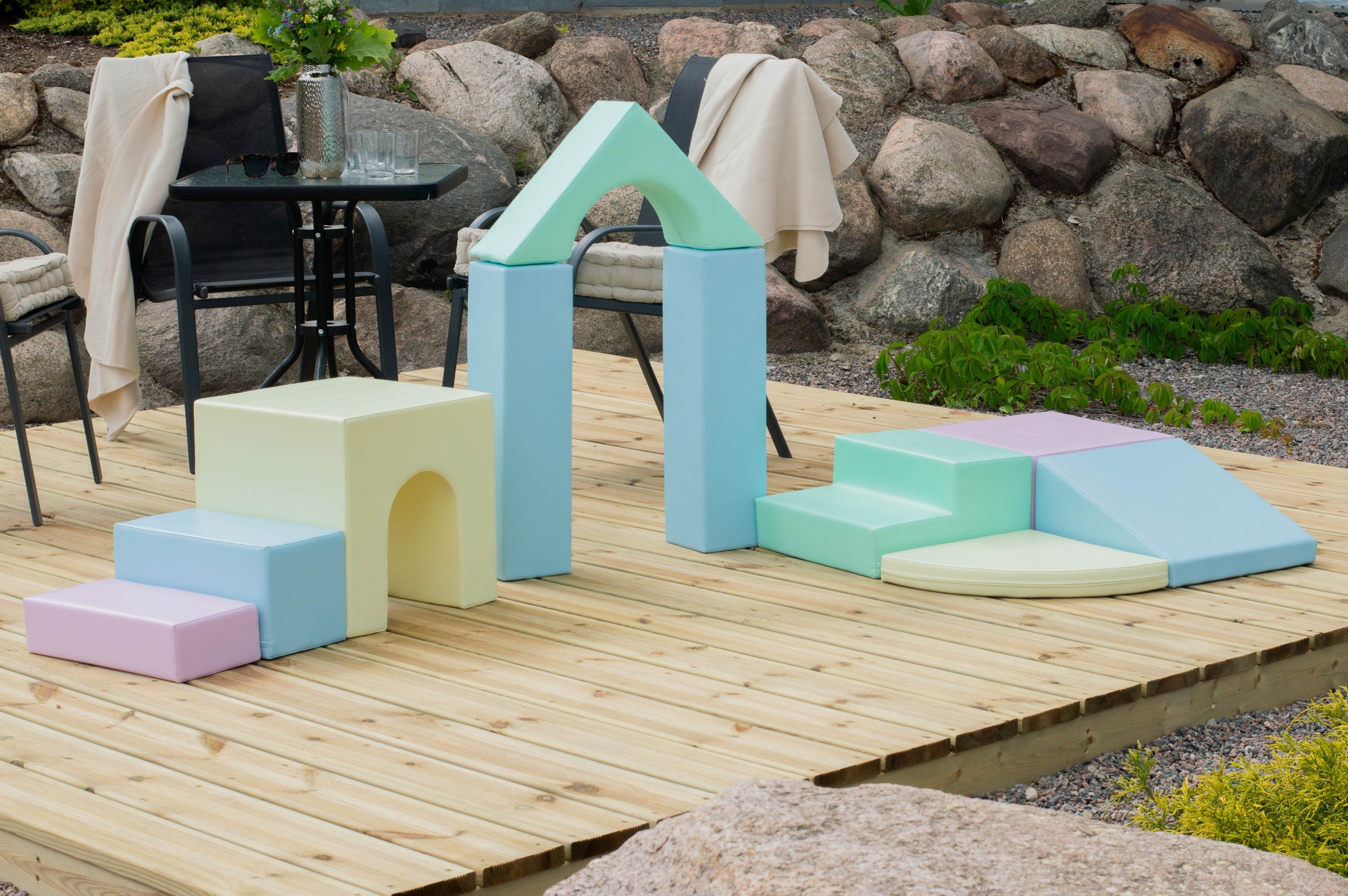 Soft Play 10 Foam Block Set - Light Pastel Creativity