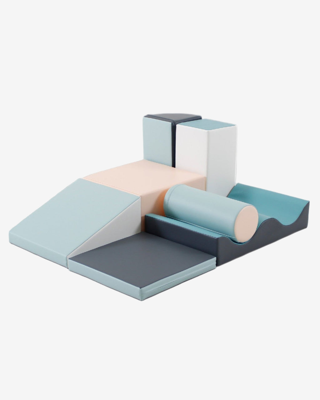 Soft Play 7 Foam Block Set - Light Pastel Discoverer