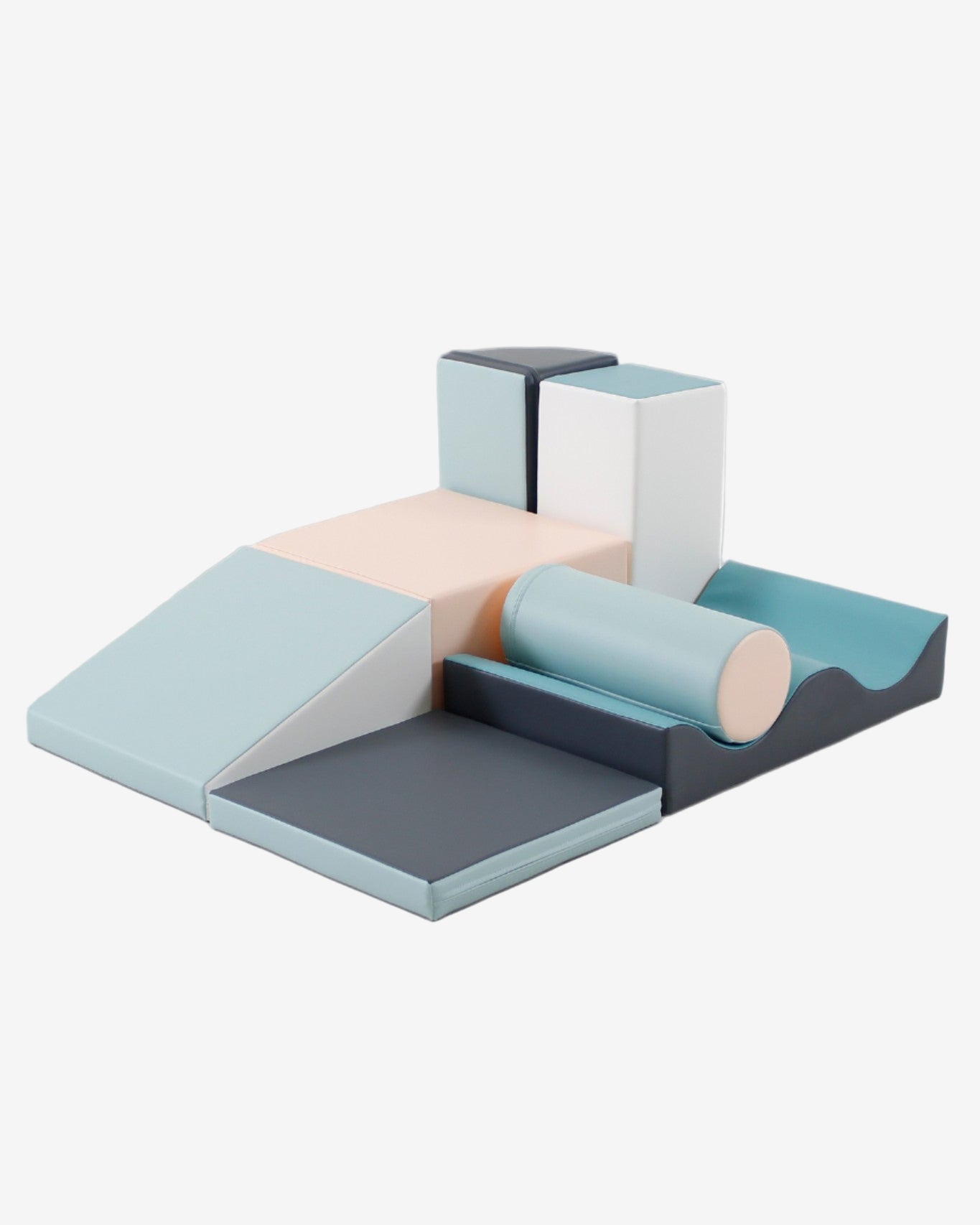 Soft Play 7 Foam Block Set - Light Pastel Discoverer