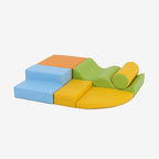 Soft Play 6 Foam Block Set - Light Multicolor Explorer