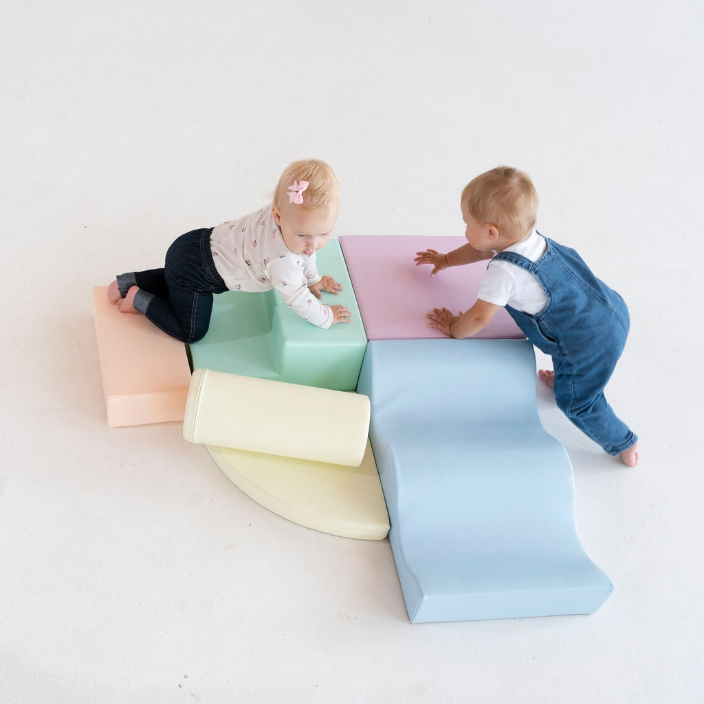 Soft Play 6 Foam Block Set - Light Pastel Explorer