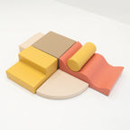 IGLU pehmopalikkasetti explorer 6 palikkaa vaaleanpunainen ja beige, tuotekuva 2