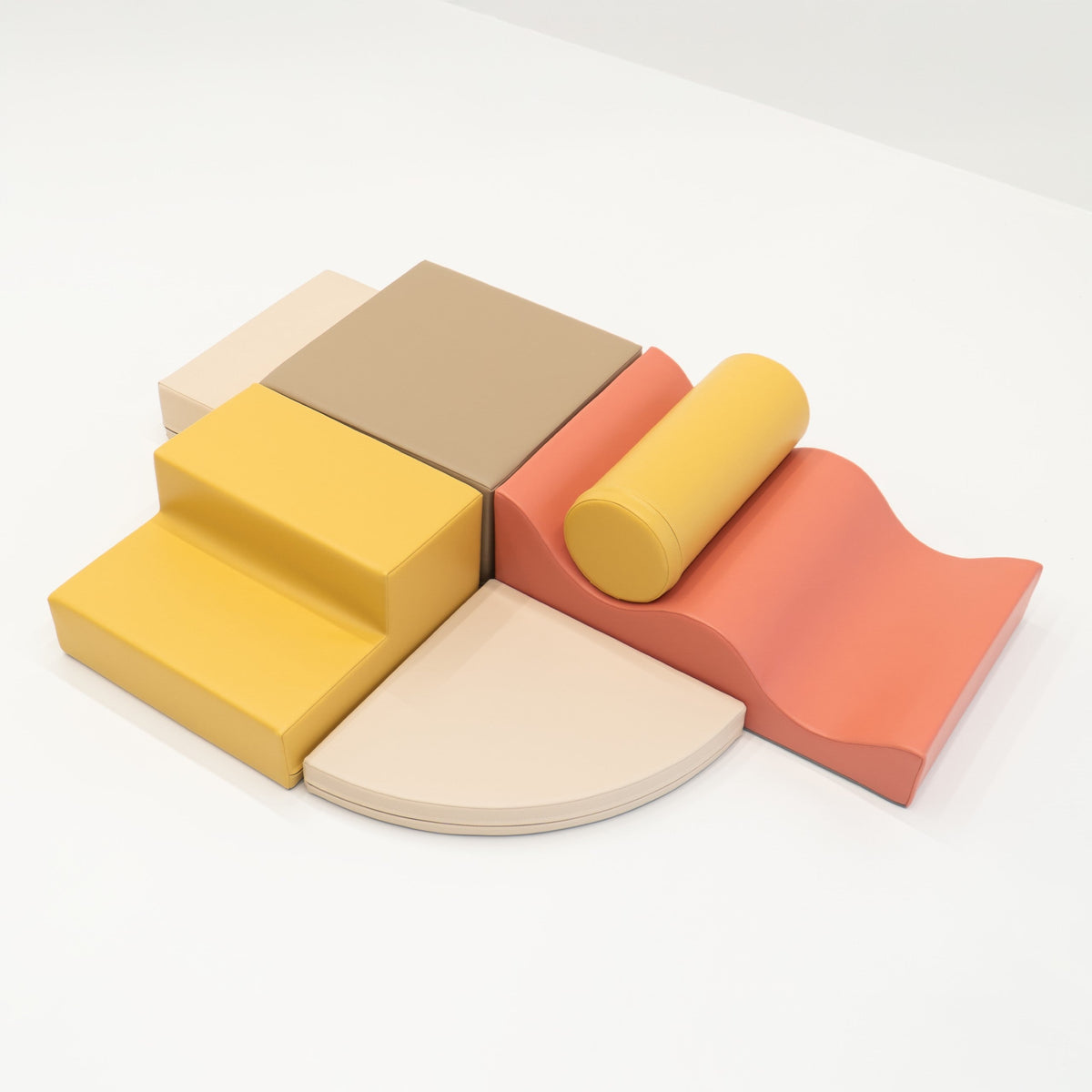 IGLU pehmopalikkasetti explorer 6 palikkaa vaaleanpunainen ja beige, tuotekuva 2