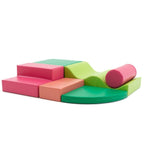 IGLU pehmopalikkasetti explorer 6 palikkaa pinkki ja vihreä, tuotekuva 2