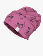 Kids Hat-Beanie For Autumn And Spring KLAUS - Pink Dogs