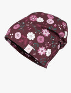 Kids Merino Hat Beanie For Autumn And Spring METTE - Winter Flowers