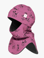 Merino Balaclava For Kids BREM - Pink Dogs