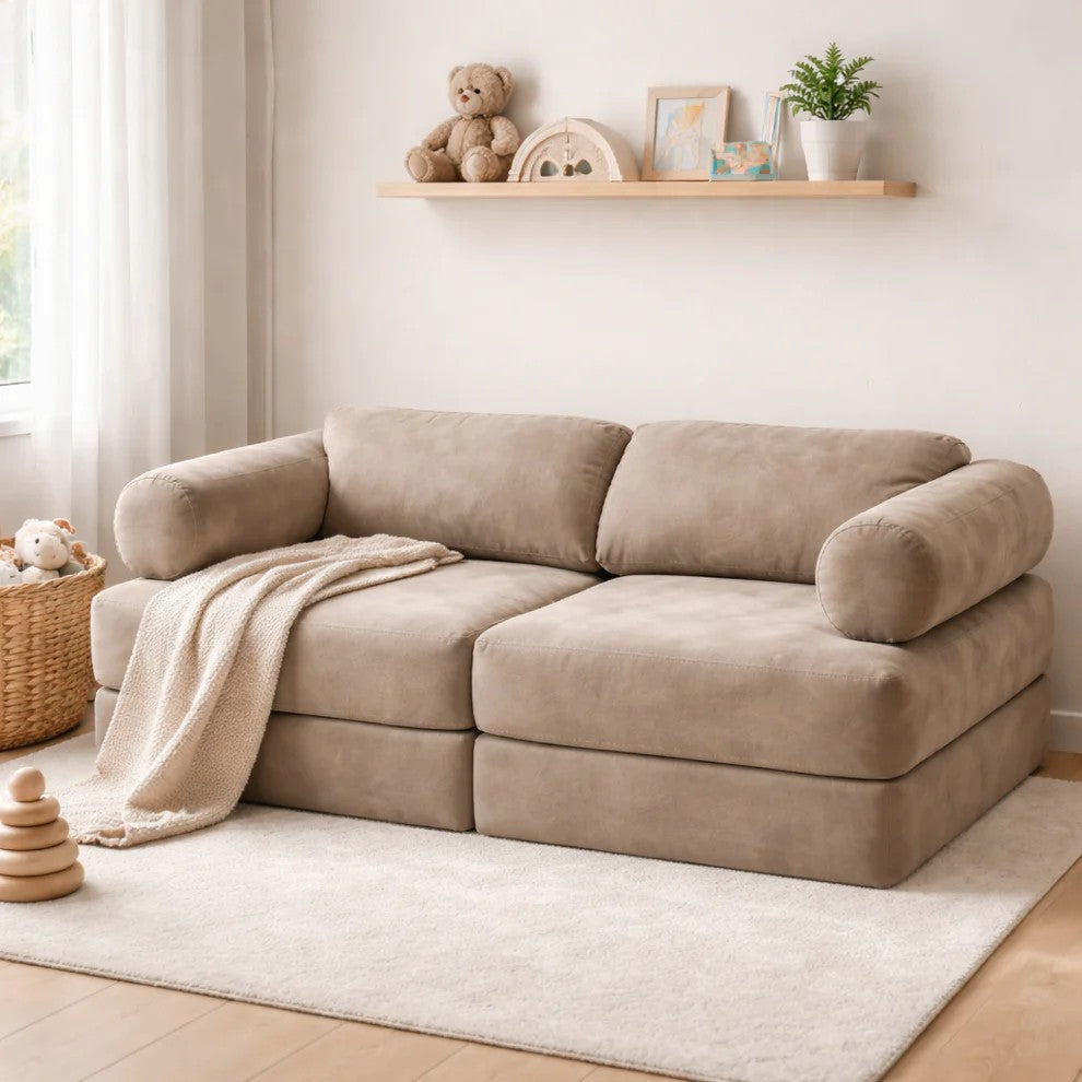 bees&blooms lasten moduulisohva 120 cm taupe, tuotekuva 2