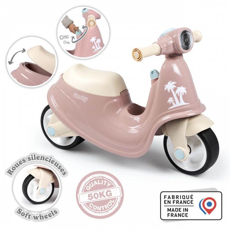Lasten retro potkuskootteri - Pinkki