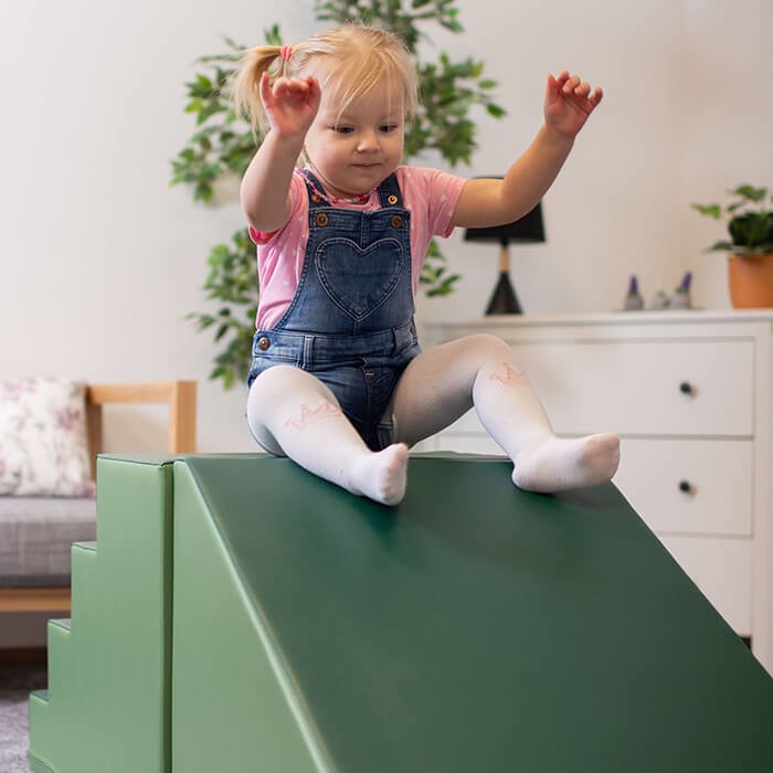 Soft Play Step and Slide Set - Green