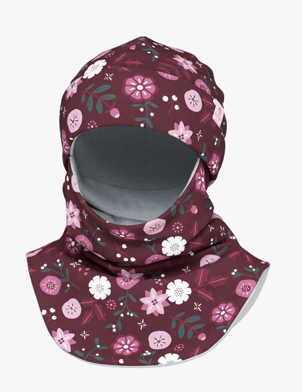 Thermal Fleece Balaclava For Kids FRODE - Winter Flowers